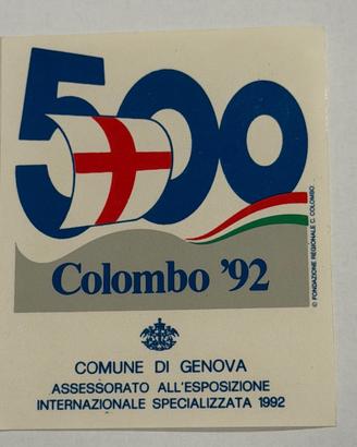 ADESIVO GENOVA COLOMBO 92 500 STICKER AUTOCOLLANT