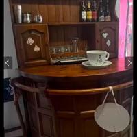Bar bancone credenza 2 sgabelli