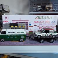 Fiat 1:43 diorama assistenza rally