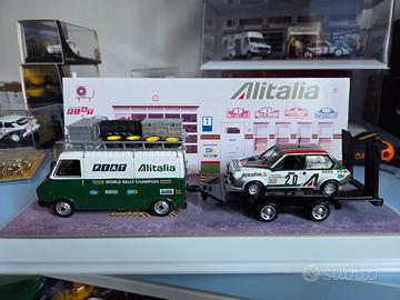 Fiat 1:43 diorama assistenza rally