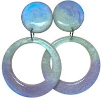 orecchini a cerchio in resina