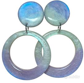 orecchini a cerchio in resina