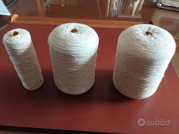 Filato puro cotone colore panna 
