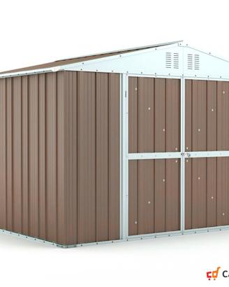 Box capanno giardino Acciaio 327x269 tortora