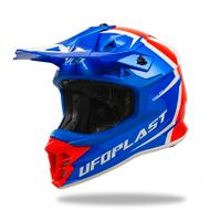 CASCO MOTOCROSS UFO INTREPID BLU ROSSO E BIANCO