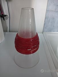Cono lampadario in vetro di murano
