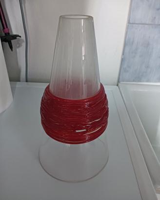 Cono lampadario in vetro di murano