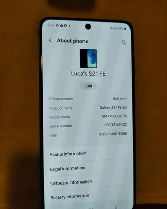 Samsung Galaxy S21 FE 5G  -128 gb