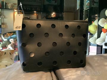 Pochette make up trousse nera particolare Nuova