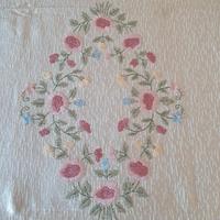 copriletto matrimoniale NUOVO ciniglia ricamato