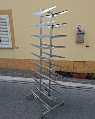 Scaffale / Carrello Porta Vassoi in Acciaio Inox 