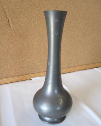 Vaso antico in peltro anfora porta fiori vintage