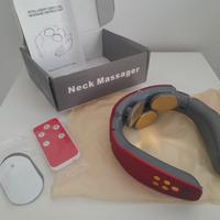 Massaggiatore cervicale rosso con elettrodi