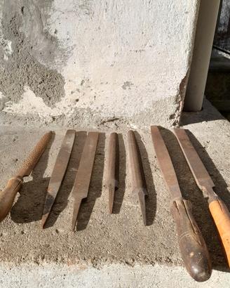 Set di N. 7 LIME da ferro / legno vintage