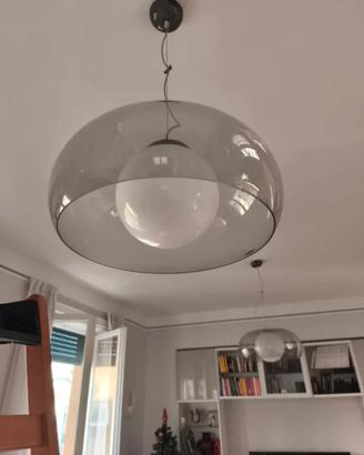 Due Lampade a Sospensione Vetro e Plexiglass 