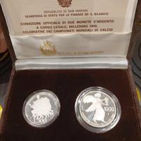 SAN MARINO Dittico 500+1000 lire 1990 ARG PROOF