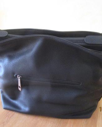 Borsa a sacco maniglia/tracolla pelle nera