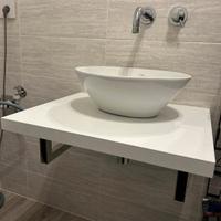 lavandino mobile bagno da appoggio 50x60 bianco 