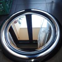 specchio in acciaio Reggiani anni 70