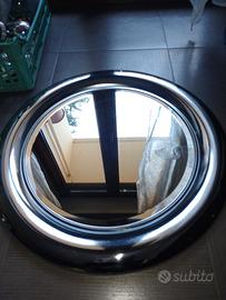 specchio in acciaio Reggiani anni 70