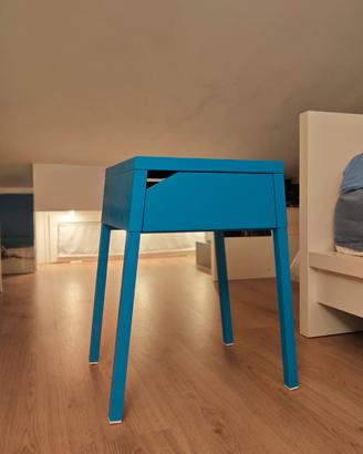 IKEA Comodino metallo azzurro 