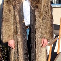 Pelliccia lunga VERA vintage argento Natale 150€