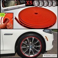 Protezione bordo cerchi lega anelli ROSSO profilo
