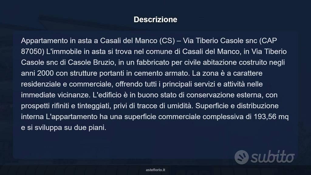Appartamento – Casole Bruzio, Macchia - Altro