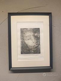 Incisione calcografica acquaforte cera molle