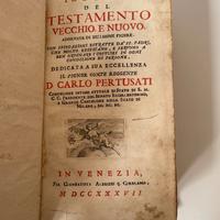 Libro antico "Istoria del Testamento..." 1737
