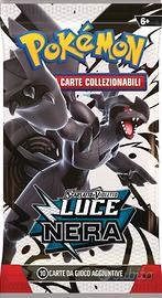 busta carte pokemon luce nera 