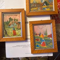 Tre quadretti ornamentali