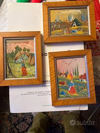 Tre quadretti ornamentali