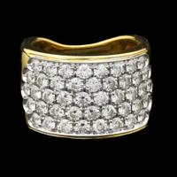 ANELLO A FASCIA IN ORO 18KT BRILLANTI 3.08 CT