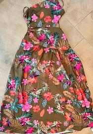 Vestito lungo estivo fantasia tropicale