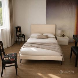 Letto a una piazza e mezza rivestimento in pelle