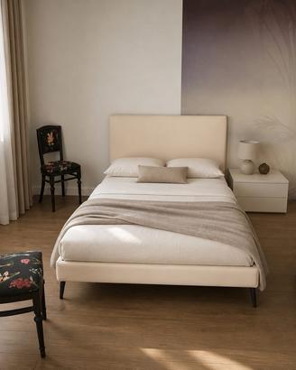 Letto a una piazza e mezza rivestimento in pelle