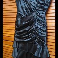 Vestito nero elegant con coprispalle Omai taglia L