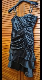 Vestito nero elegant con coprispalle Omai taglia L