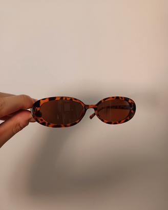 Vintage Y2K Oval Sunglasses – Tortoiseshell Frame 
