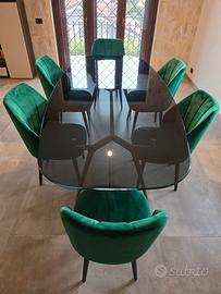 Sedie Flower velluto Abitare Interior come nuove