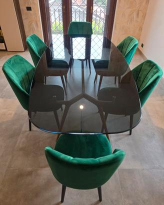 Sedie Flower velluto Abitare Interior come nuove