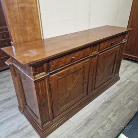 CREDENZA ALTA LEGNO 2 ANTE 2 CASSETTI