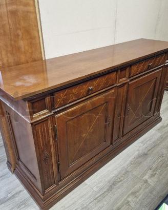 CREDENZA ALTA LEGNO 2 ANTE 2 CASSETTI