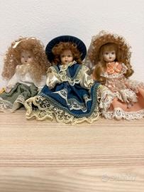 Bambole di porcellana vintage – come nuove, 15 cm