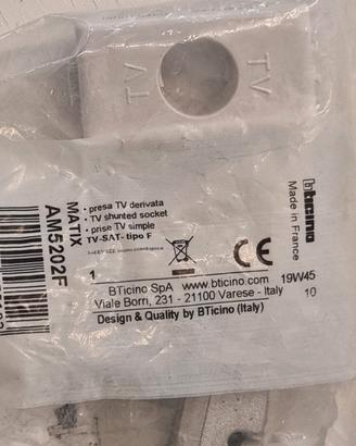 Prese TV-SAT BTicino Matix AM5202F nuove – coppia