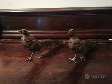 pavoni in bronzo pesante, interessante lotto283