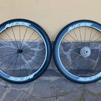 Cerchi in CARBONIO copertoni TUFO pignone Shimano