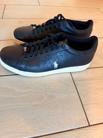 Polo Ralph Lauren – sneakers nere con logo bianco