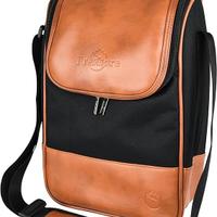Borsa Termica in Pelle da Viaggio per 2 Bottiglie